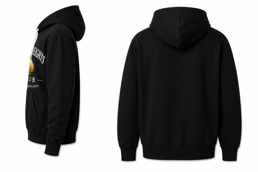 Black Casino Heights Club Hoodie