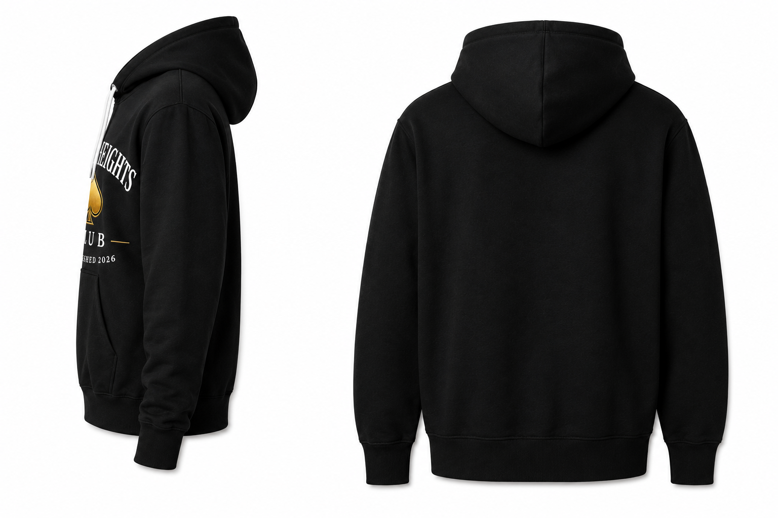 Black Casino Heights Club Hoodie