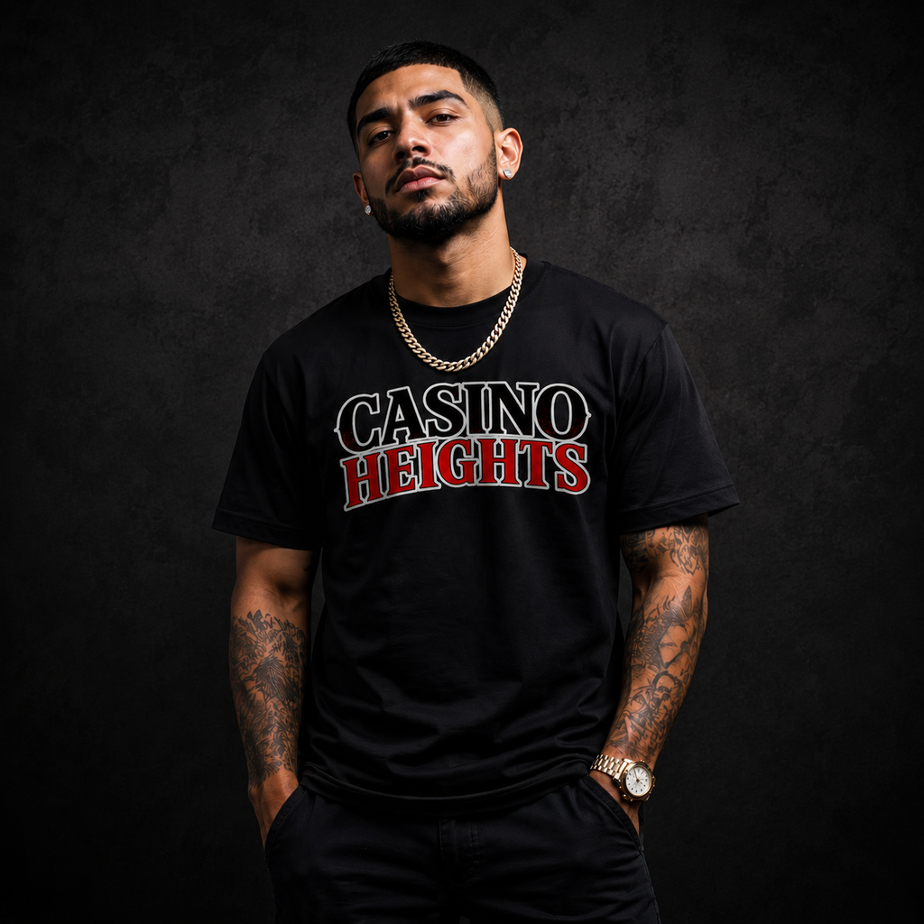 Casino Heights Signature Logo T-Shirt – Black