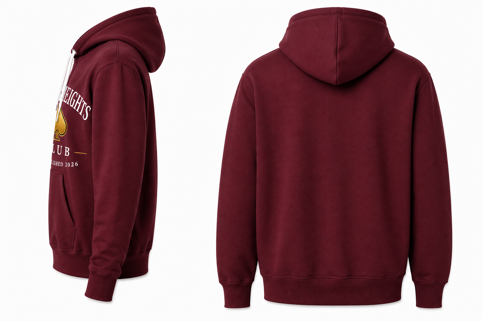 Maroon Casino Heights Club Hoodie
