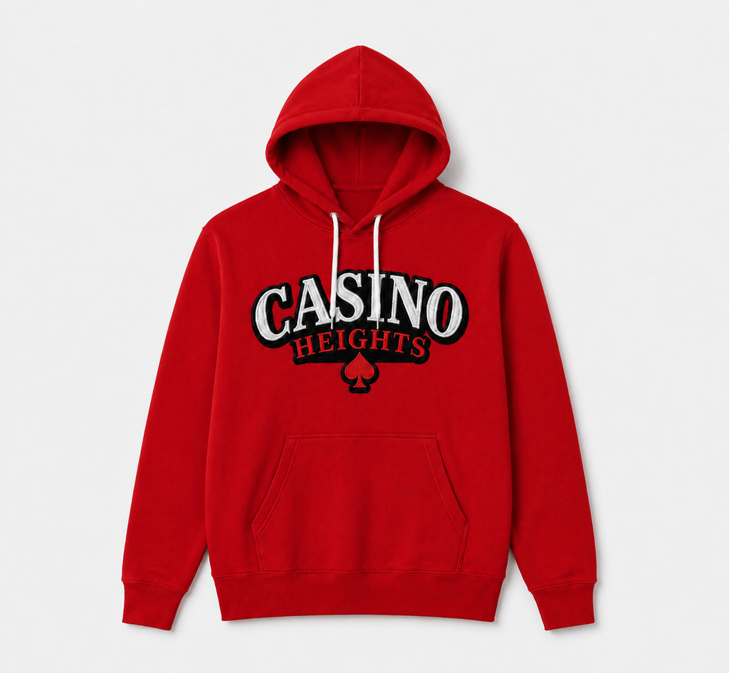 Casino Heights Classic Logo Hoodie – Red