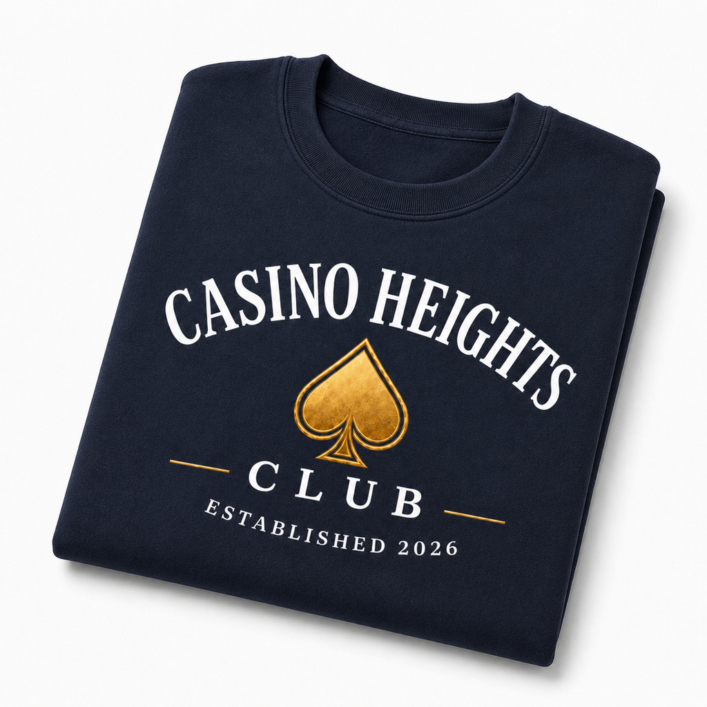 Casino Heights Club Navy Blazer Crewneck Sweatshirt