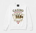 Casino Heights Royal Flush Crewneck Sweatshirt – White
