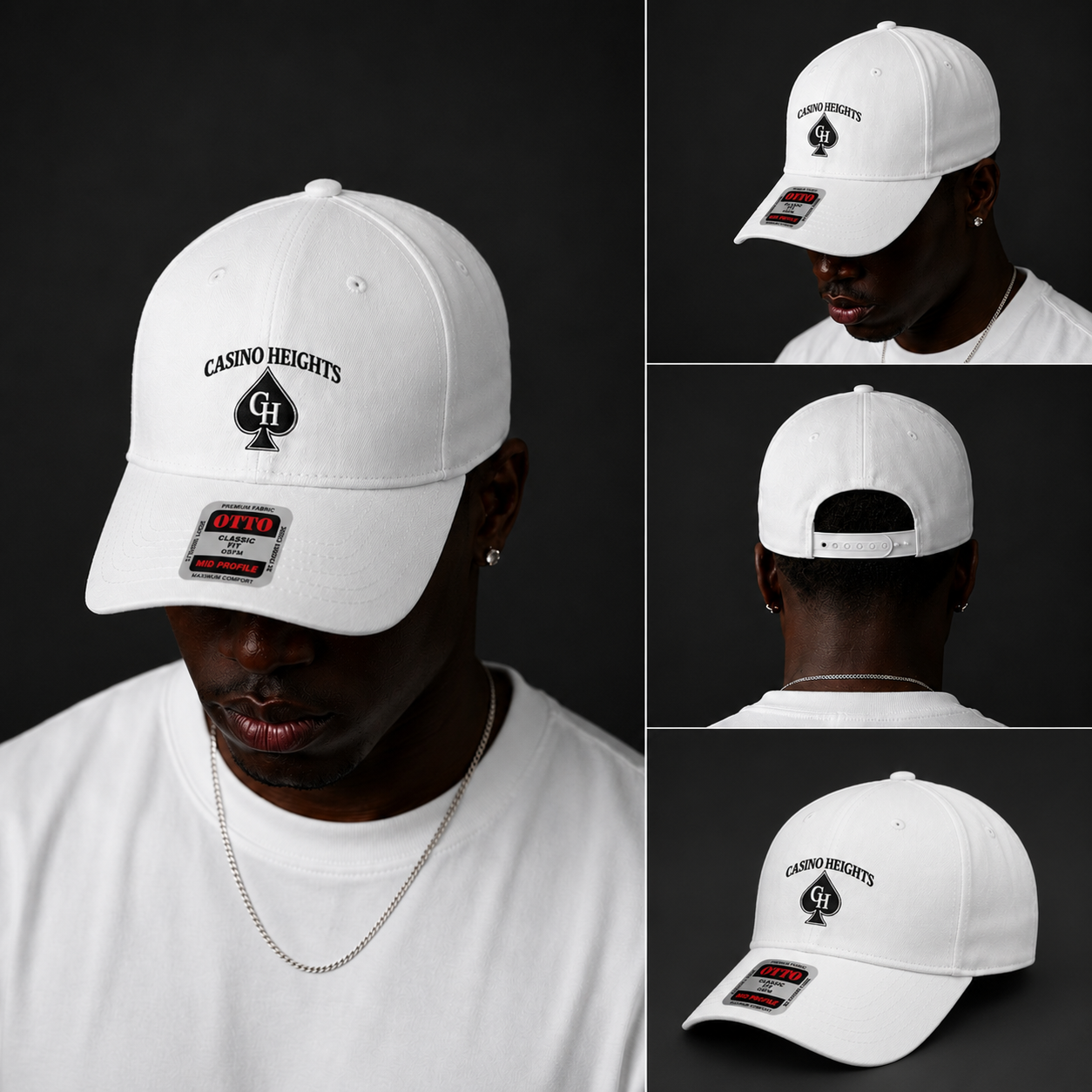 Casino Heights Spade Hat white