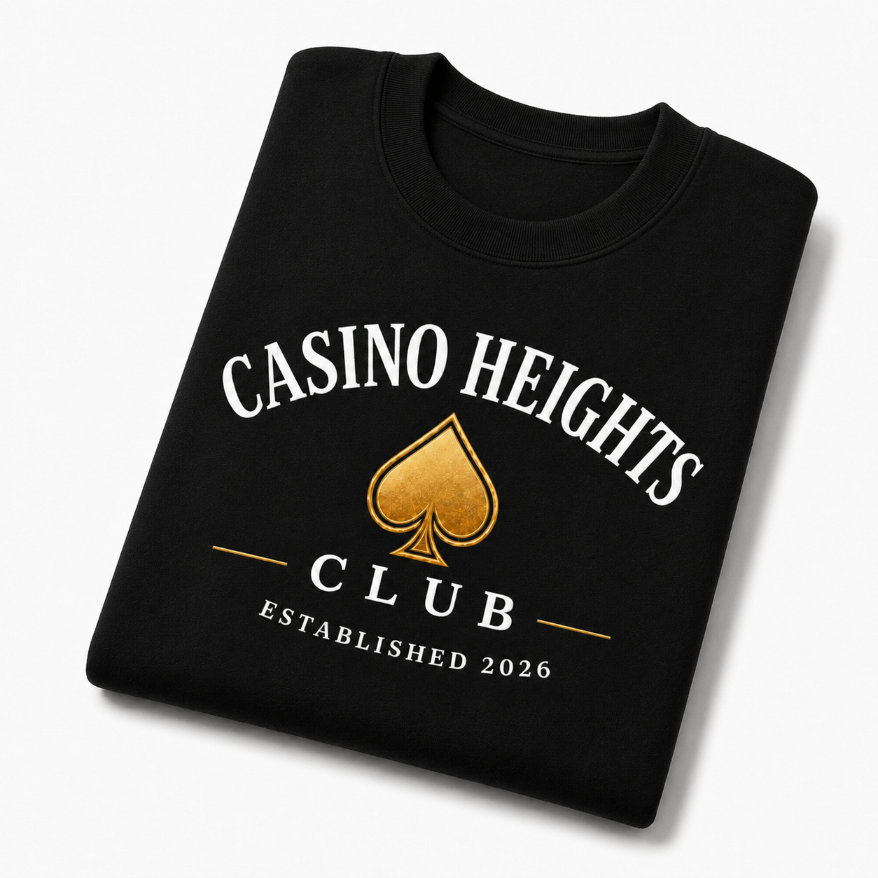 Black Casino Heights Club Crewneck Sweatshirt