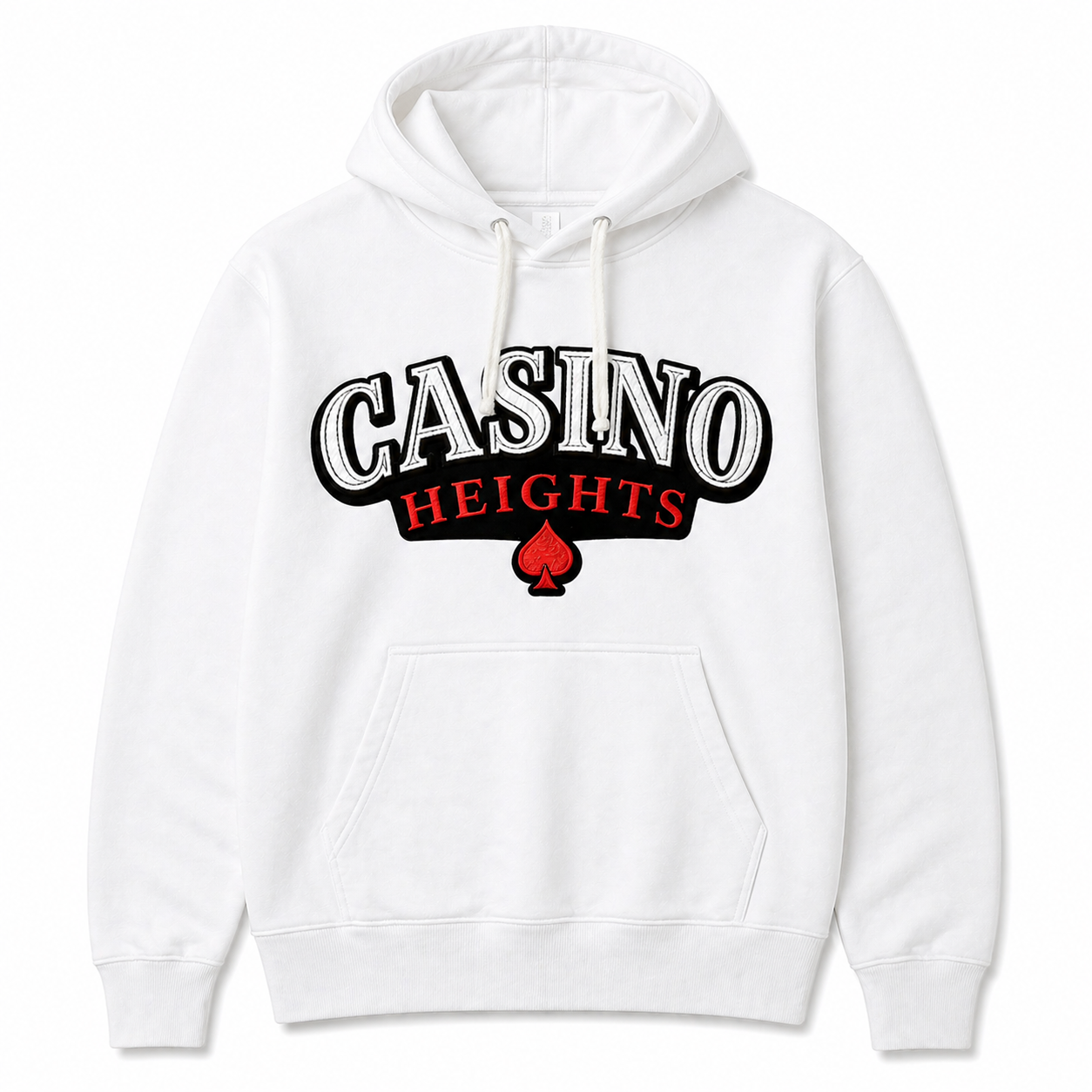 Casino Heights Classic Logo Hoodie – White