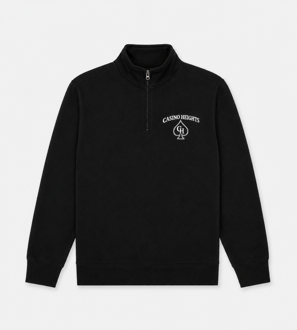 Casino Heights Quarter Zip - Black