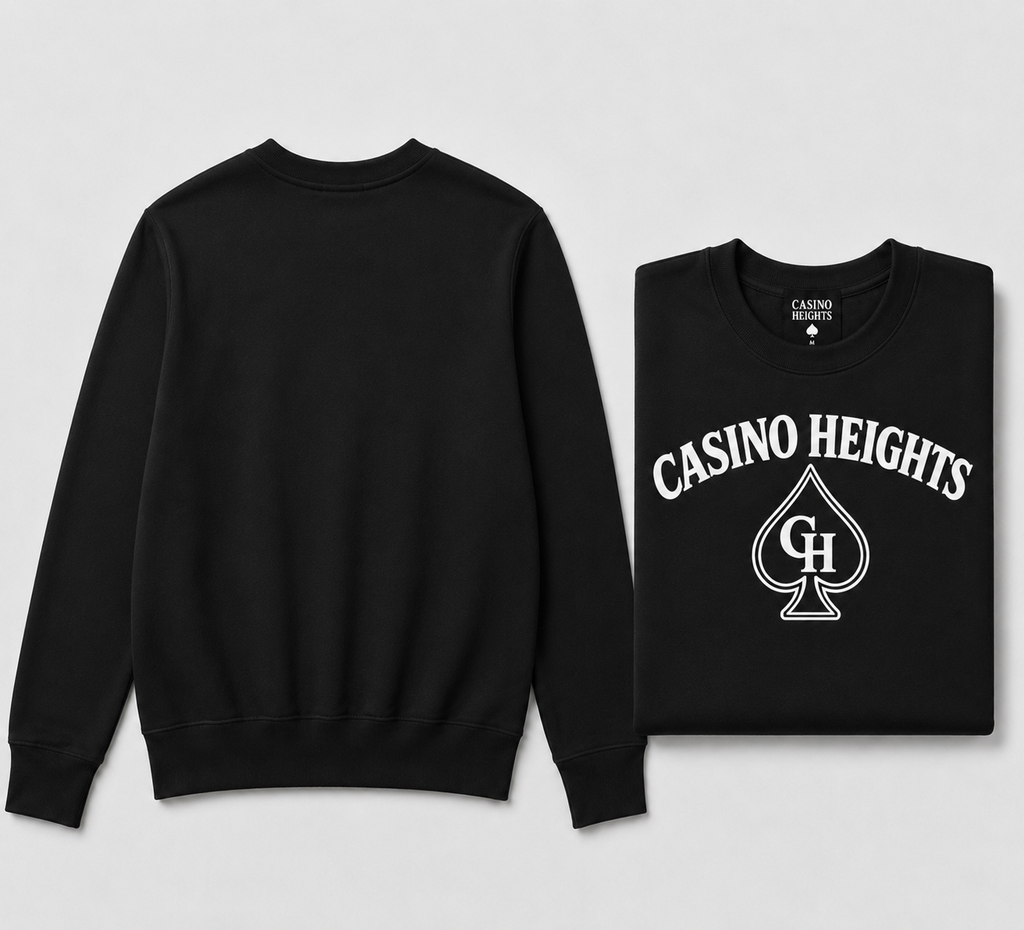 Casino Heights Staple Crewneck - Black