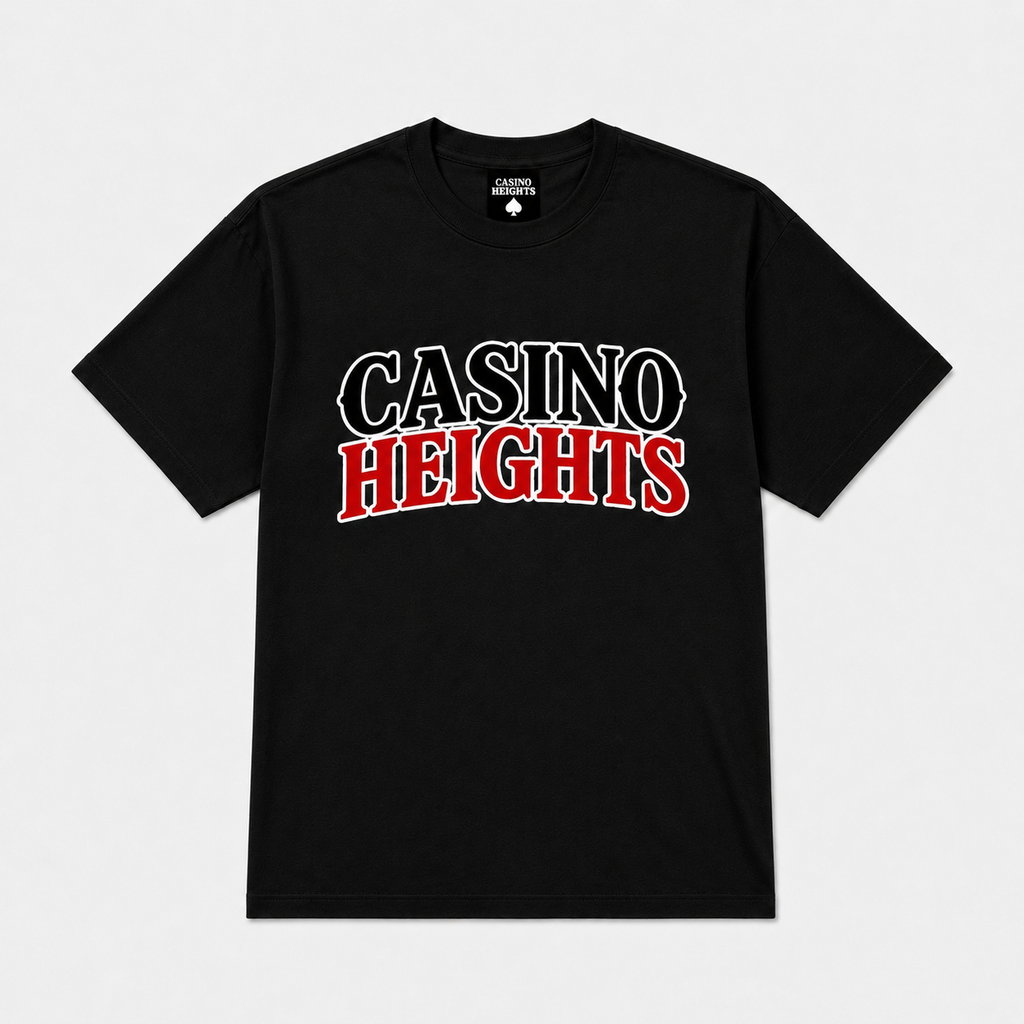 Casino Heights Signature Logo T-Shirt – Black