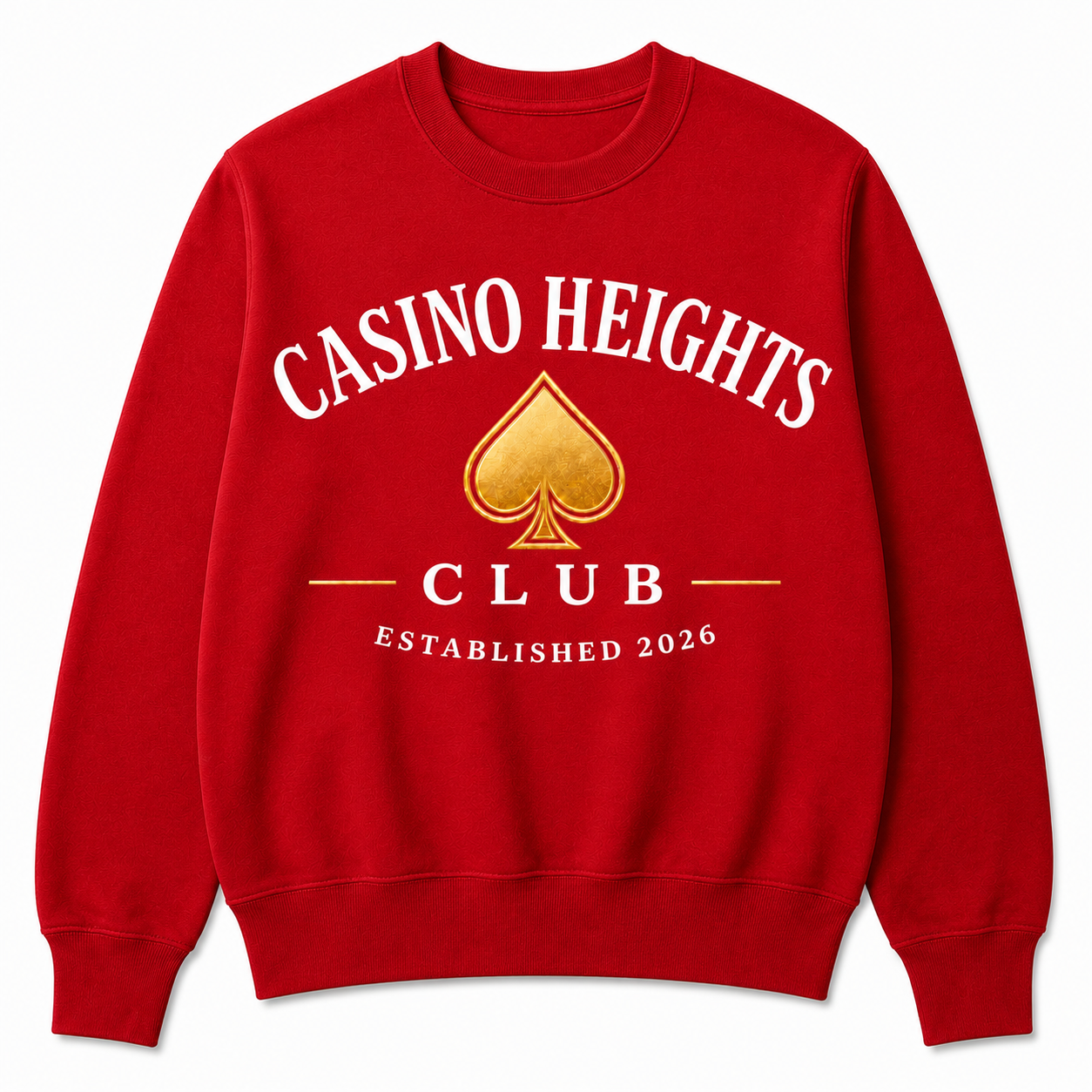 Red Casino Heights Club Crewneck Sweatshirt