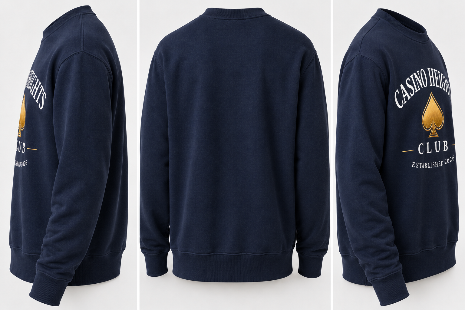 Casino Heights Club Navy Blazer Crewneck Sweatshirt