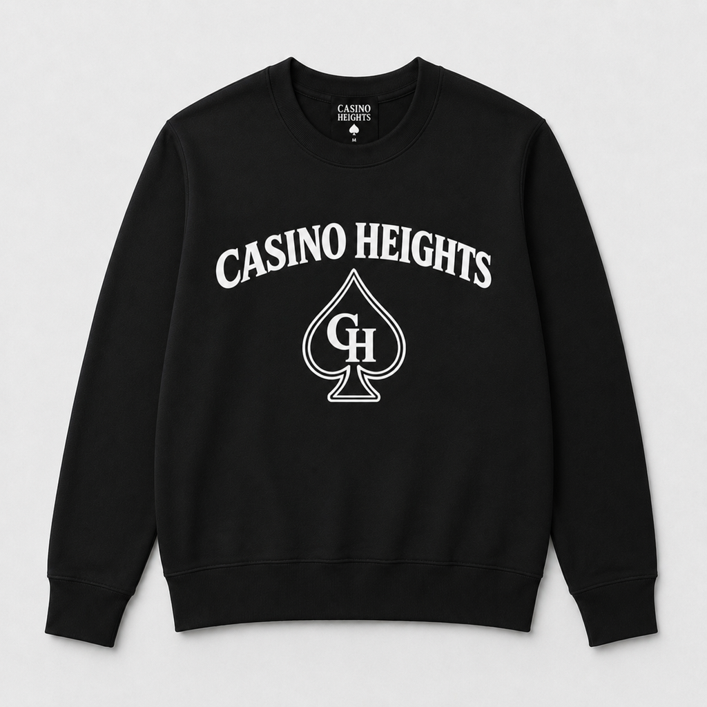Casino Heights Staple Crewneck - Black
