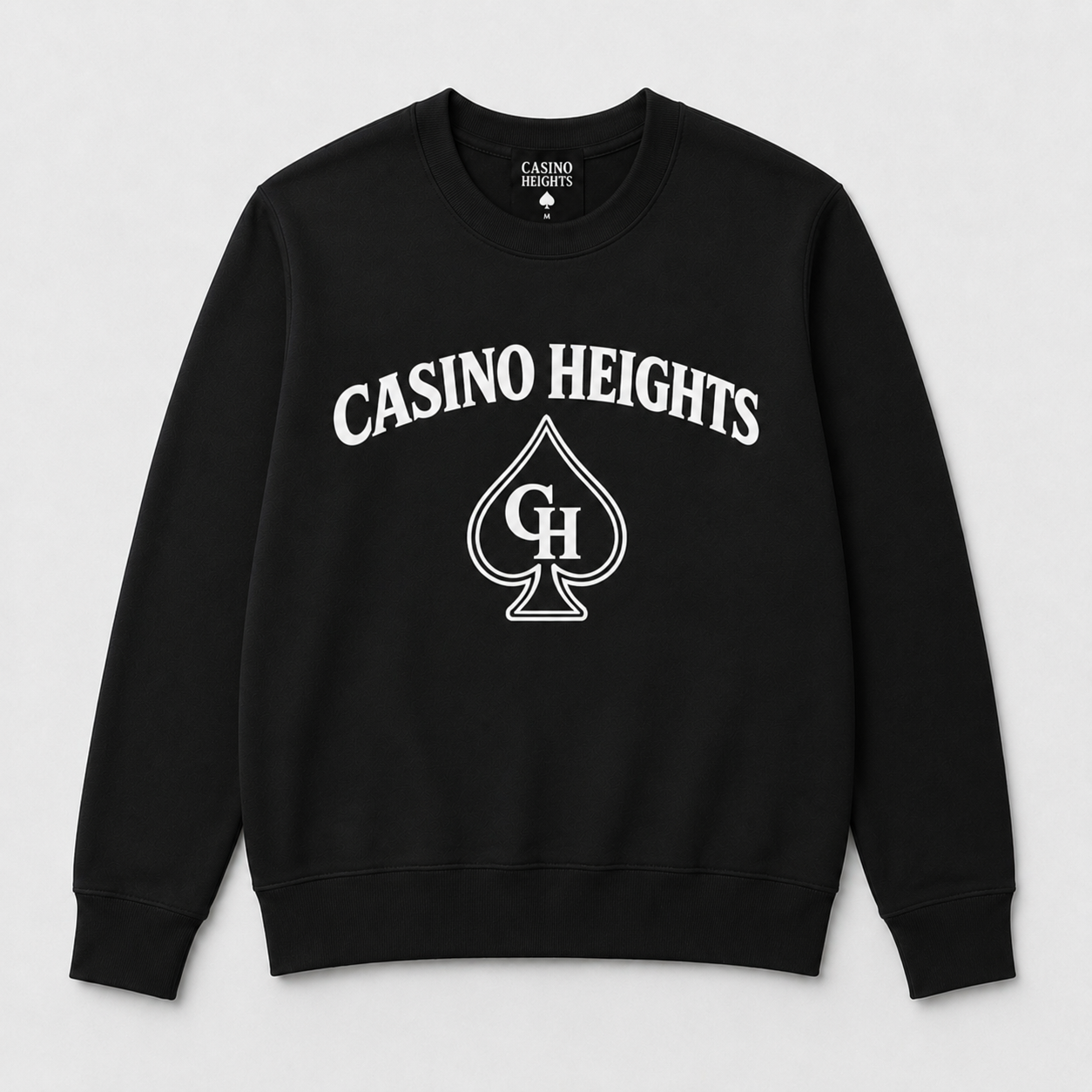Casino Heights Staple Crewneck - Black