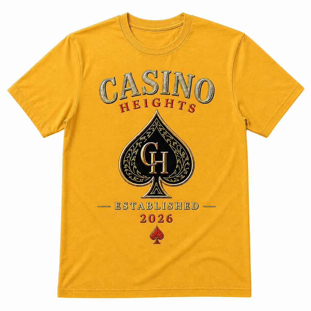 Casino Heights Established 2026 Graphic Tee – Gold