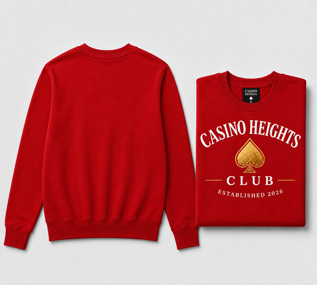 Red Casino Heights Club Crewneck Sweatshirt