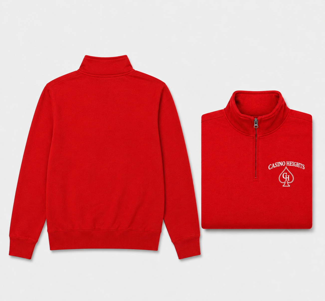 Casino Heights Quarter Zip - Red