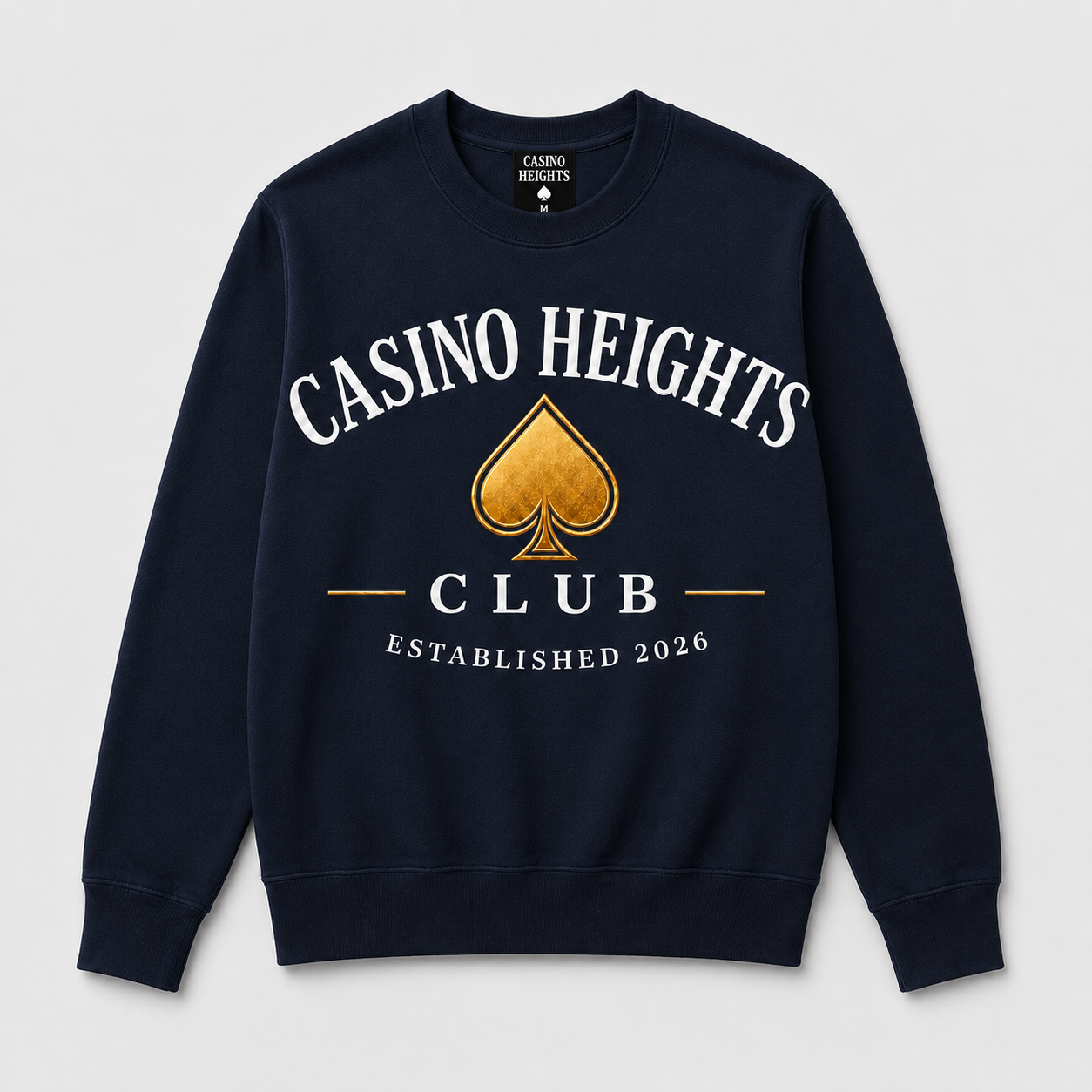Casino Heights Club Navy Blazer Crewneck Sweatshirt