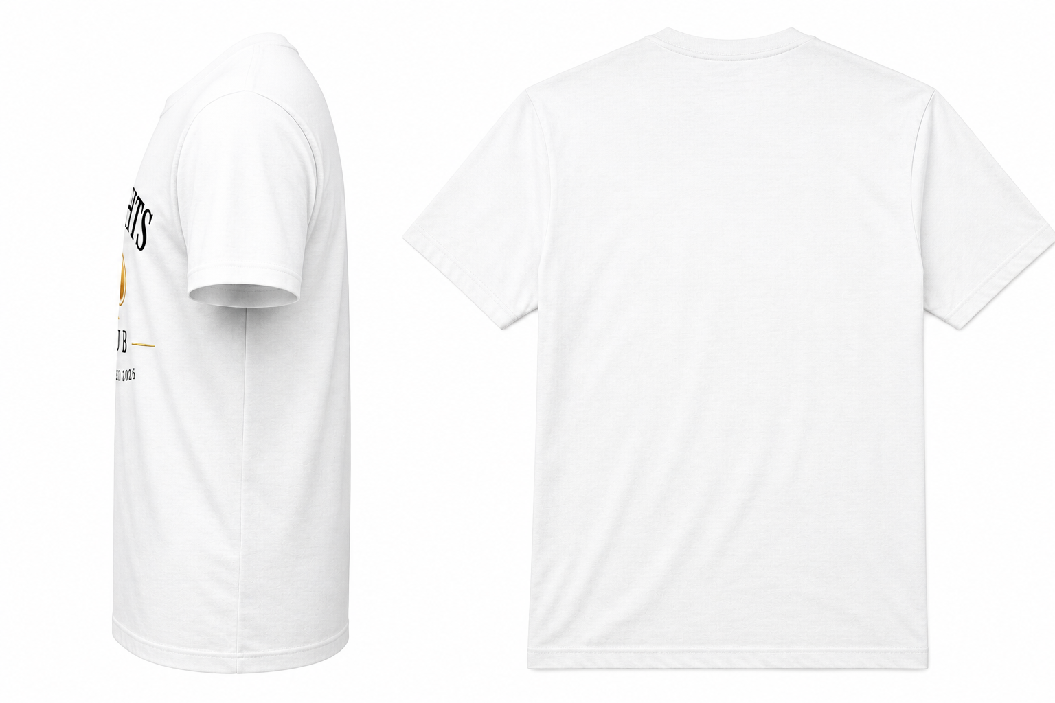 Casino Heights Club Gold Spade Graphic T-Shirt – White