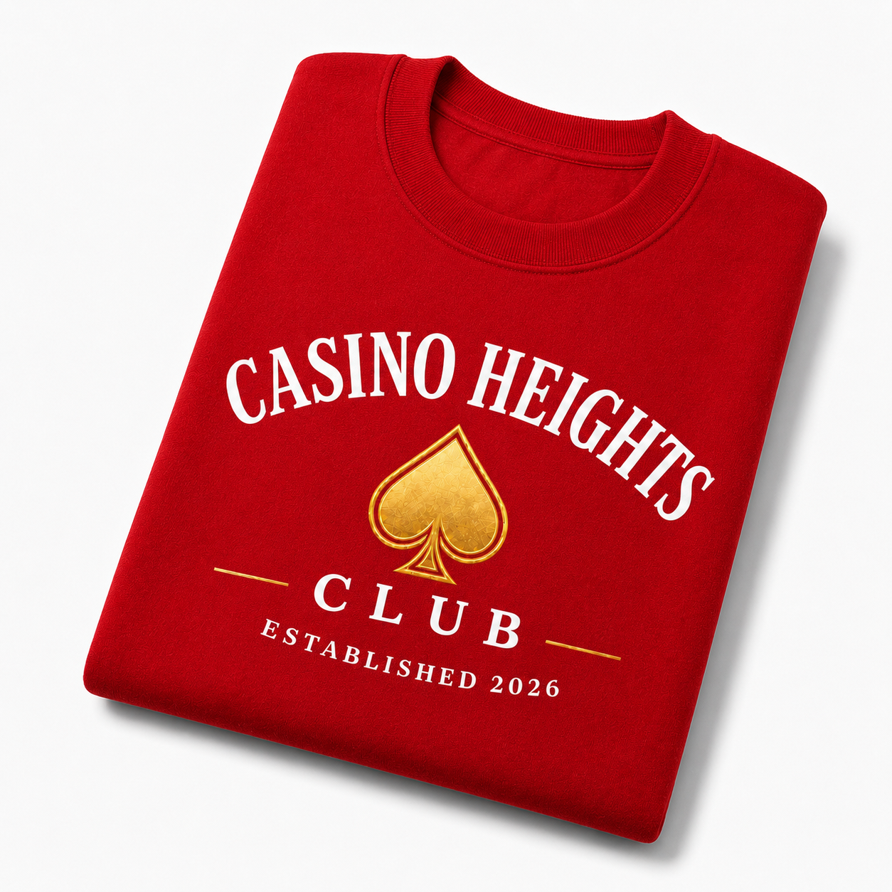 Red Casino Heights Club Crewneck Sweatshirt