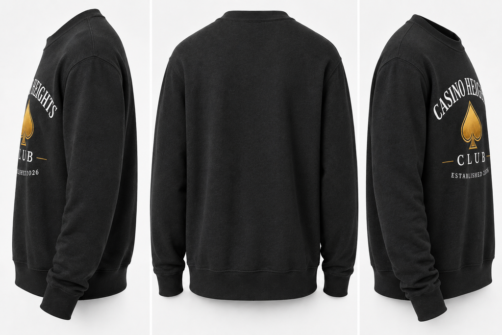 Charcoal Casino Heights Club Crewneck Sweatshirt