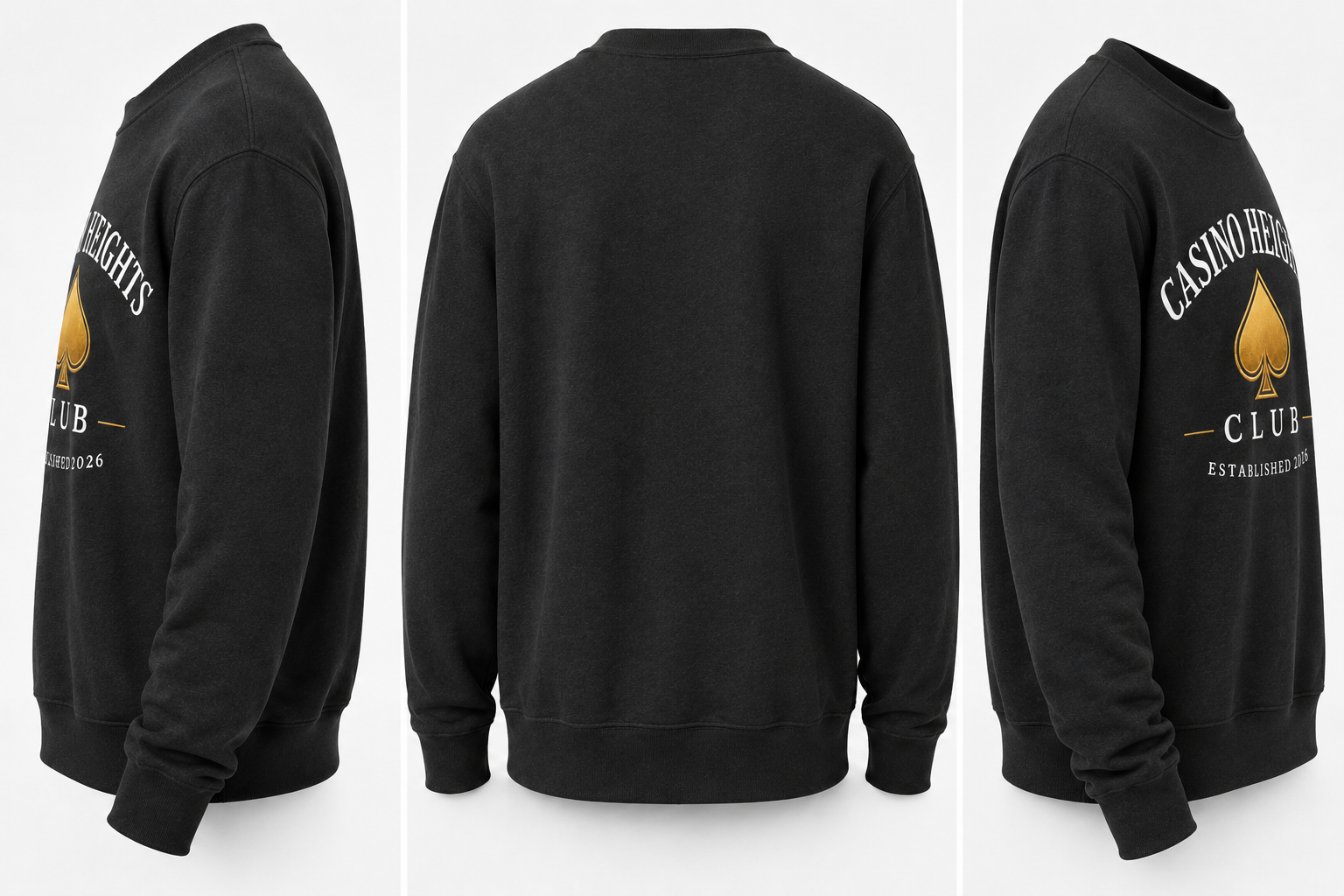 Charcoal Casino Heights Club Crewneck Sweatshirt