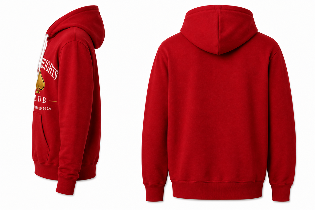 Red Casino Heights Club Hoodie