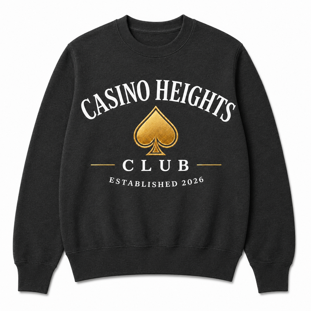Charcoal Casino Heights Club Crewneck Sweatshirt
