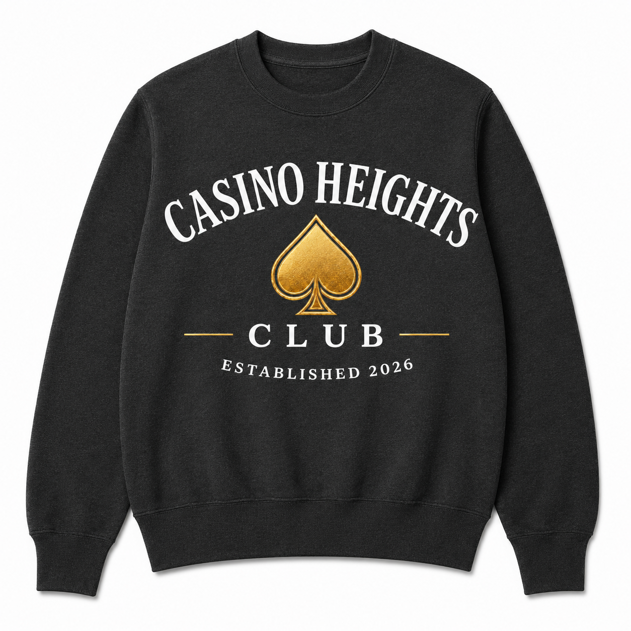 Charcoal Casino Heights Club Crewneck Sweatshirt