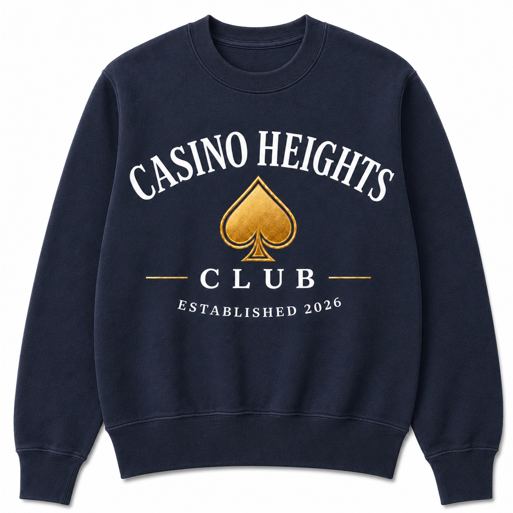 Casino Heights Club Navy Blazer Crewneck Sweatshirt