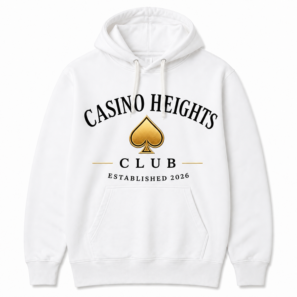 White Casino Heights Club Hoodie