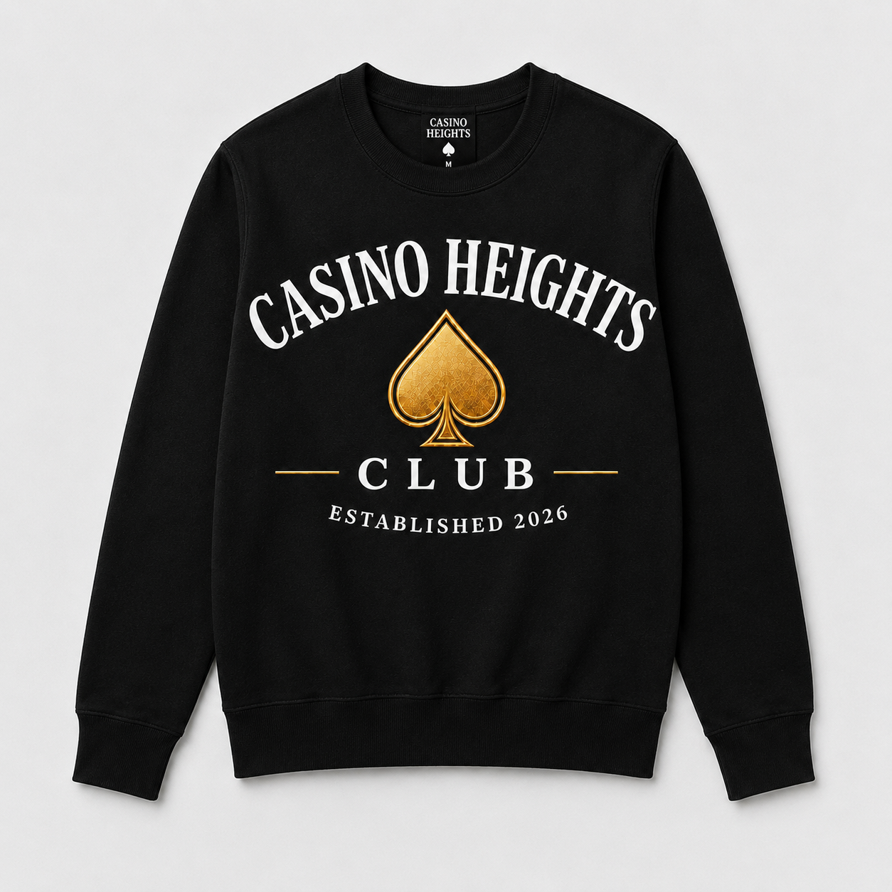 Black Casino Heights Club Crewneck Sweatshirt