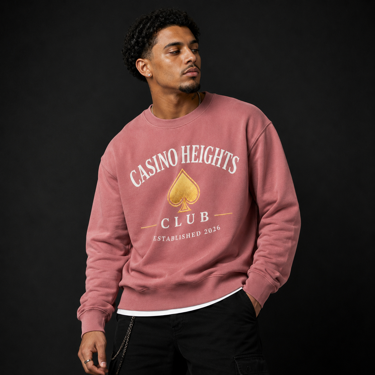 Rose Casino Heights Club Crewneck Sweatshirt