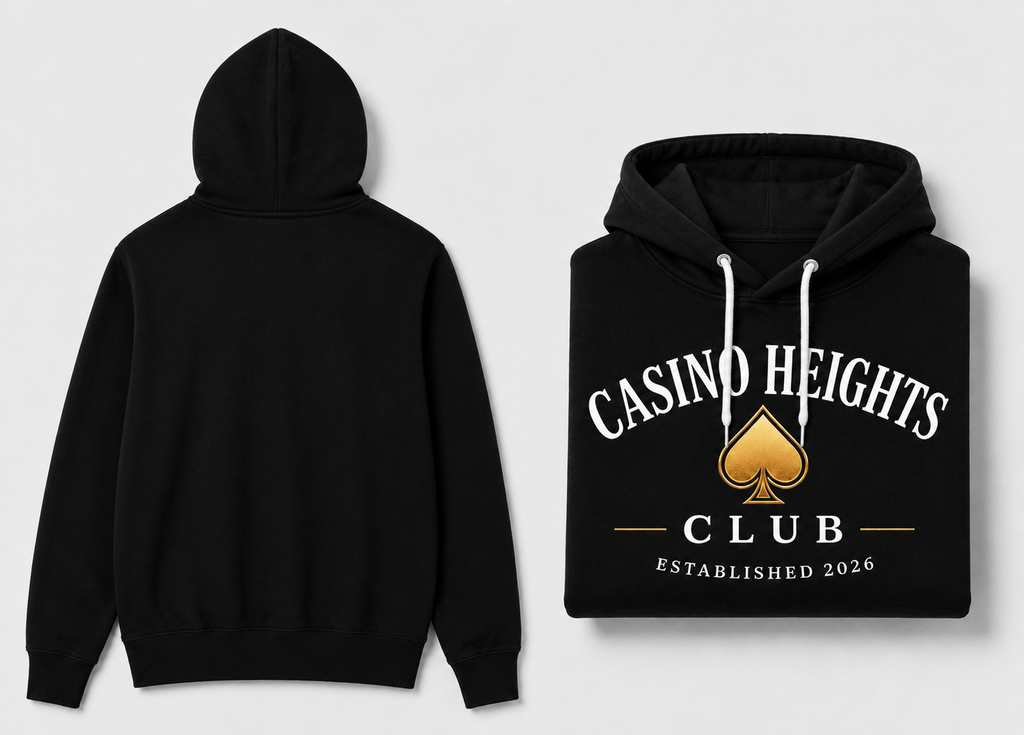 Black Casino Heights Club Hoodie