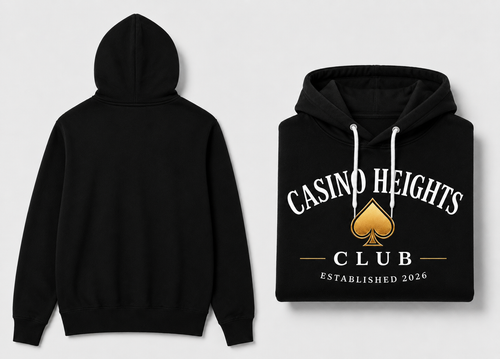 Black Casino Heights Club Hoodie