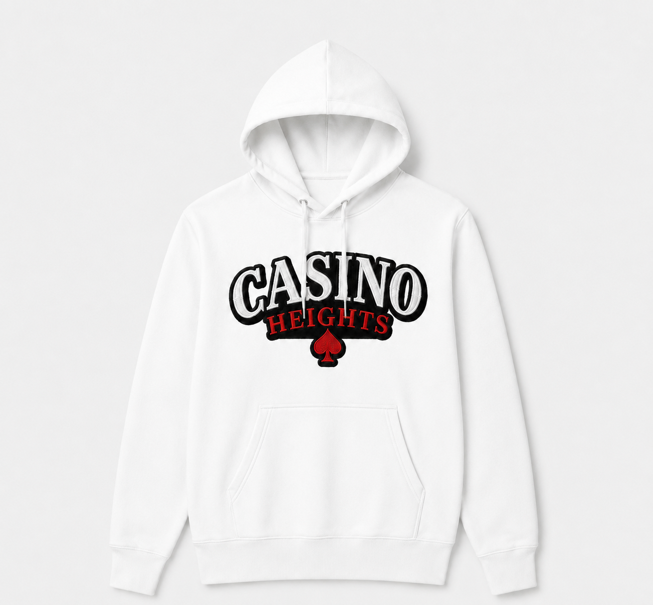 Casino Heights Classic Logo Hoodie – White