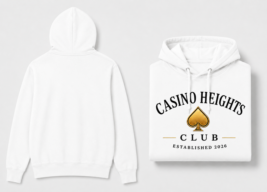 White Casino Heights Club Hoodie