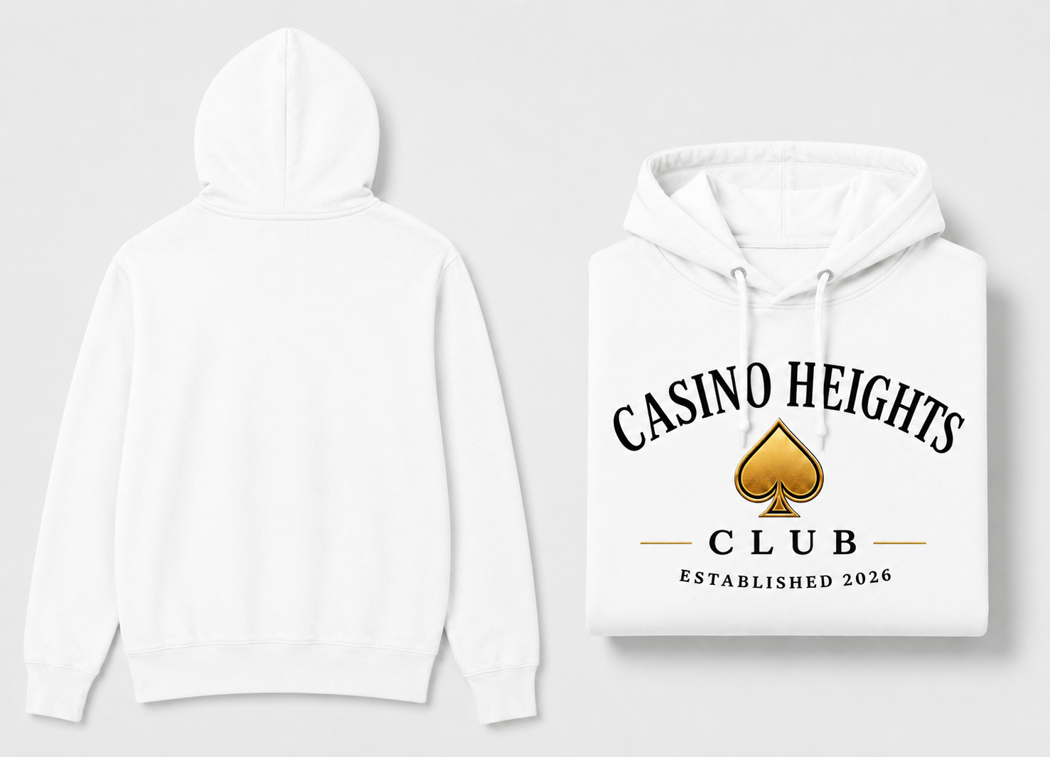 White Casino Heights Club Hoodie