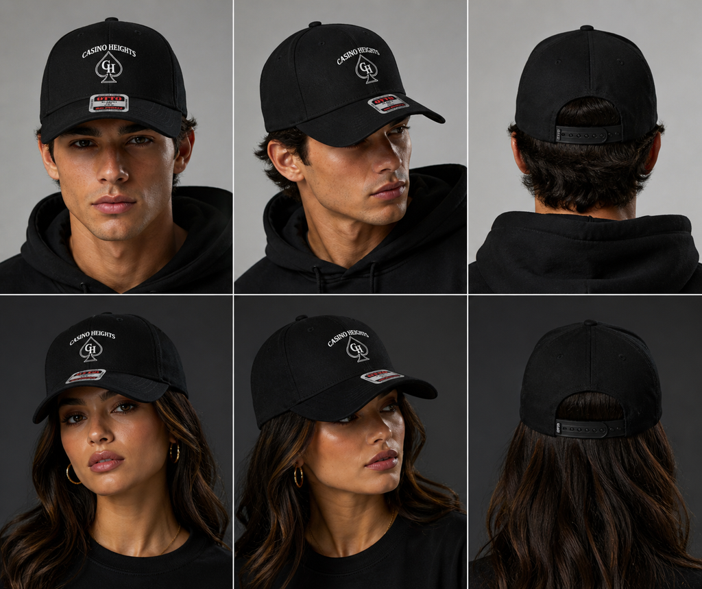 Casino Heights Spade Hat Black