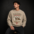 Casino Heights Royal Flush Crewneck Sweatshirt – latte