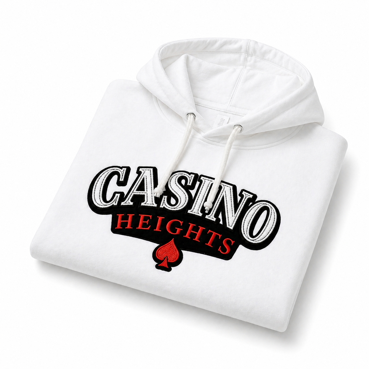 Casino Heights Classic Logo Hoodie – White