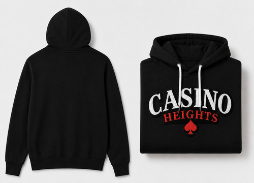 Casino Heights Classic Logo Hoodie – Black