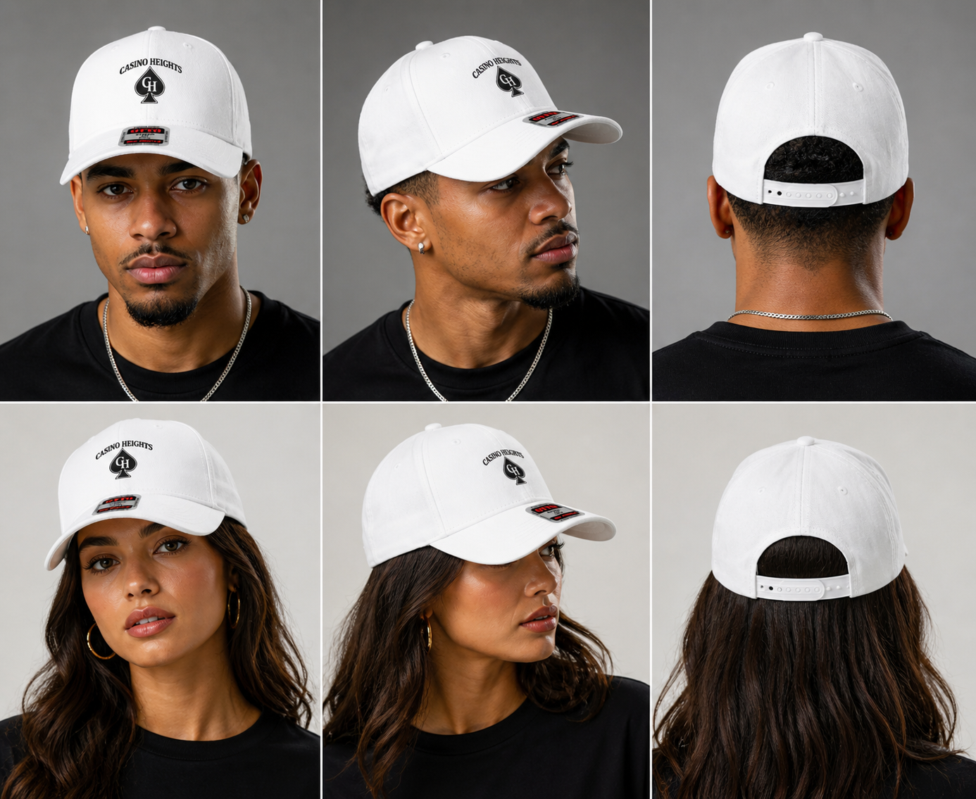 Casino Heights Spade Hat white
