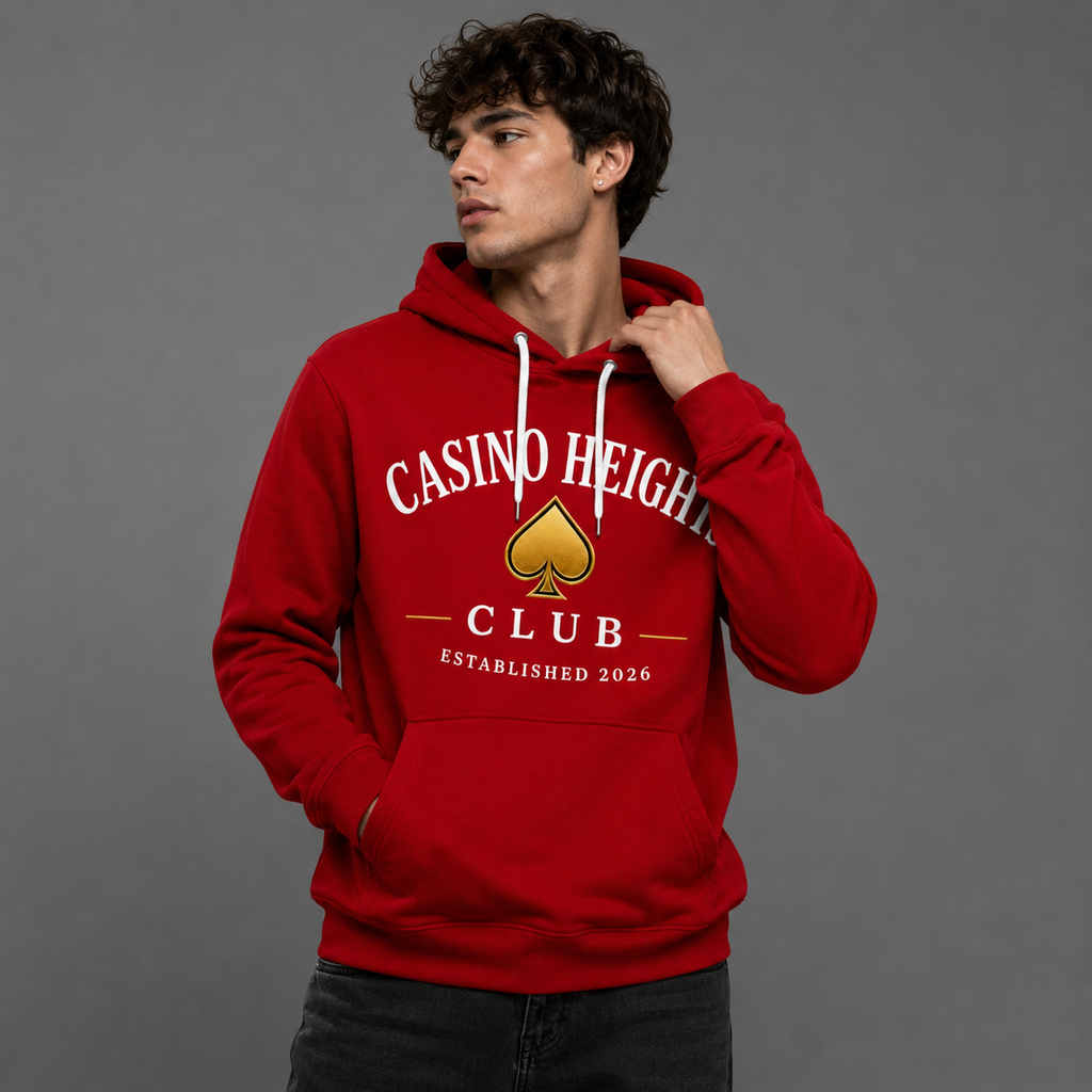 Red Casino Heights Club Hoodie