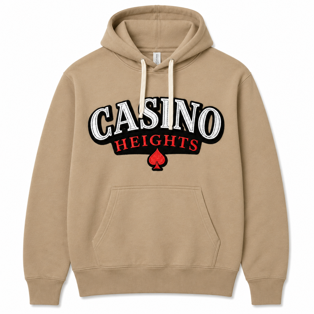 Casino Heights Classic Logo Hoodie - Tan