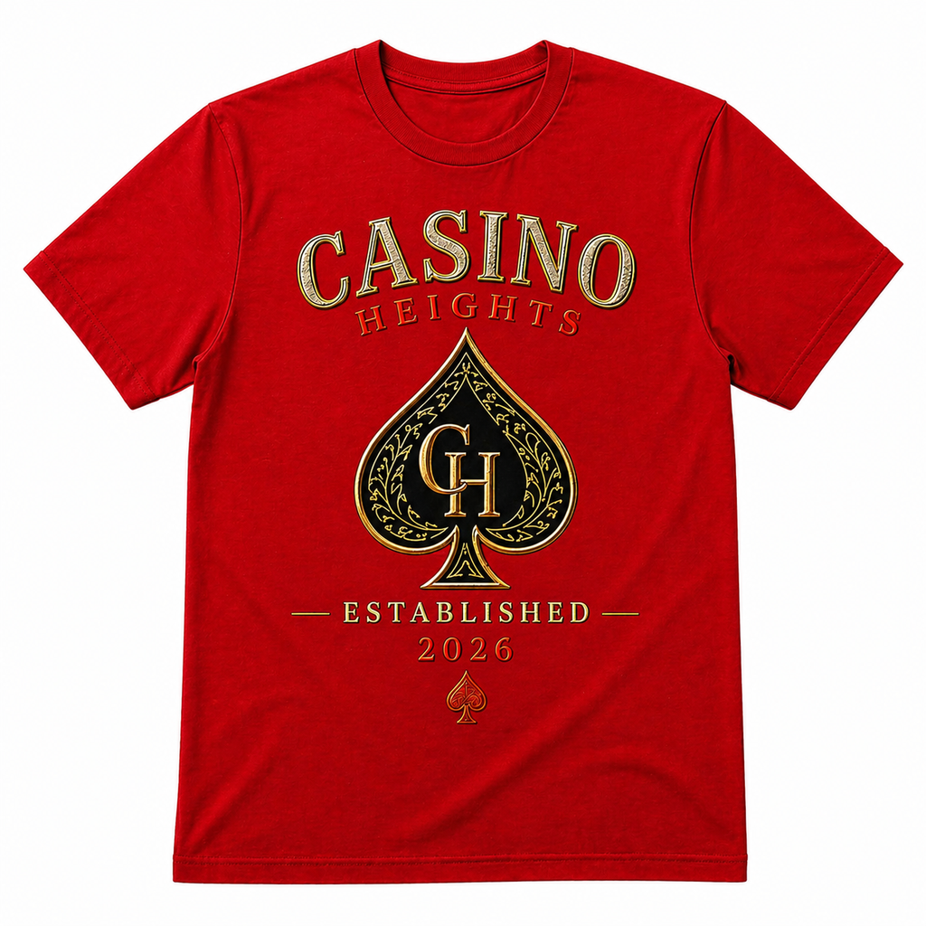 Casino Heights Established 2026 Graphic Tee – Red
