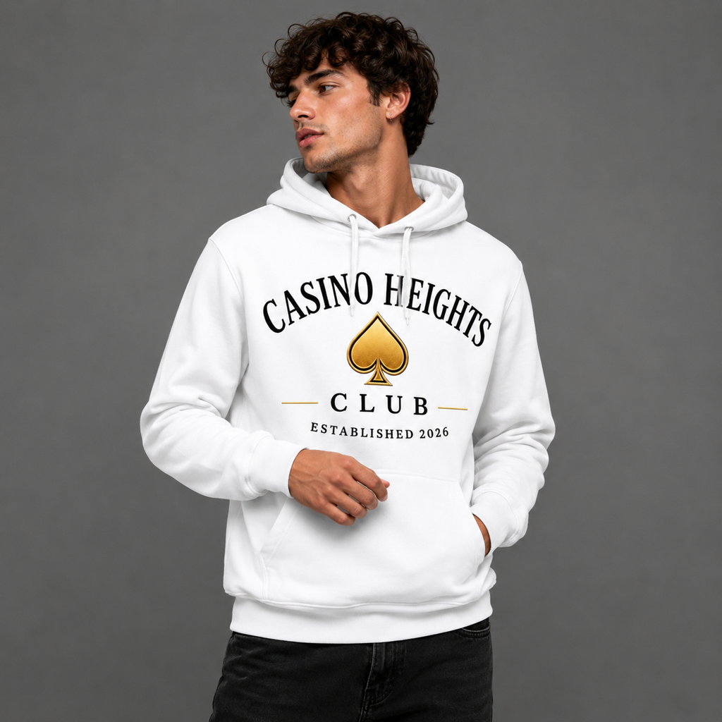 White Casino Heights Club Hoodie