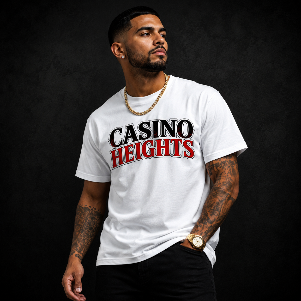 Casino Heights Signature Logo T-Shirt – White