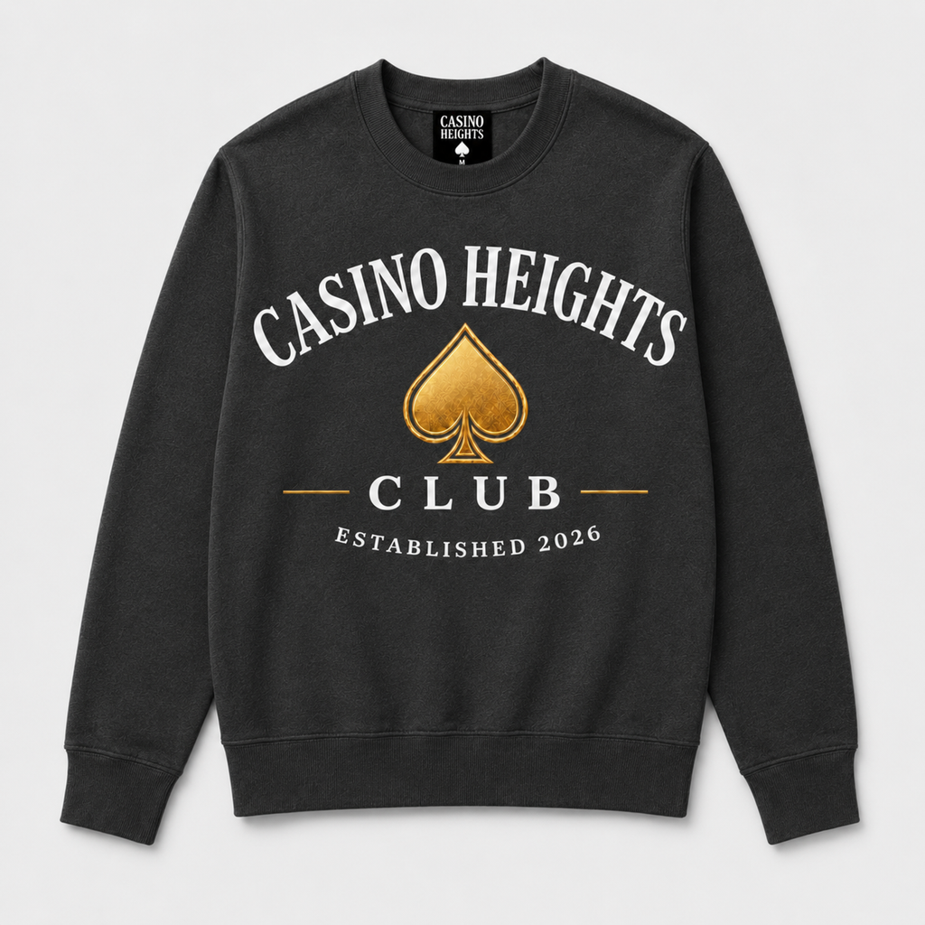 Charcoal Casino Heights Club Crewneck Sweatshirt