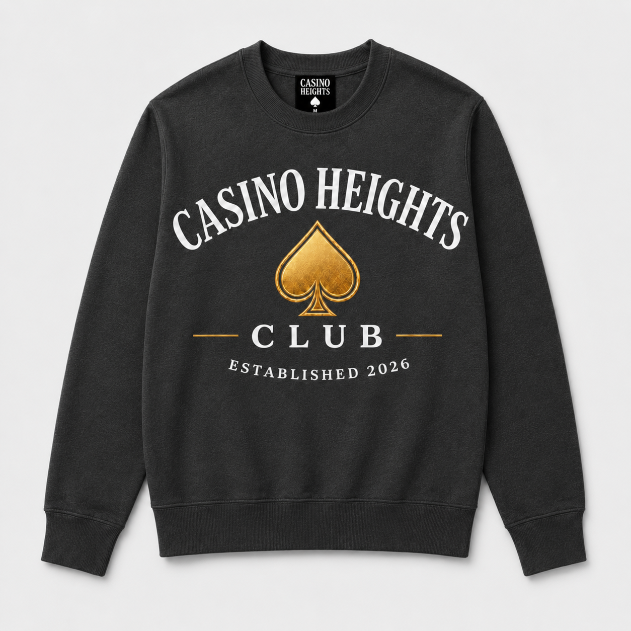 Charcoal Casino Heights Club Crewneck Sweatshirt