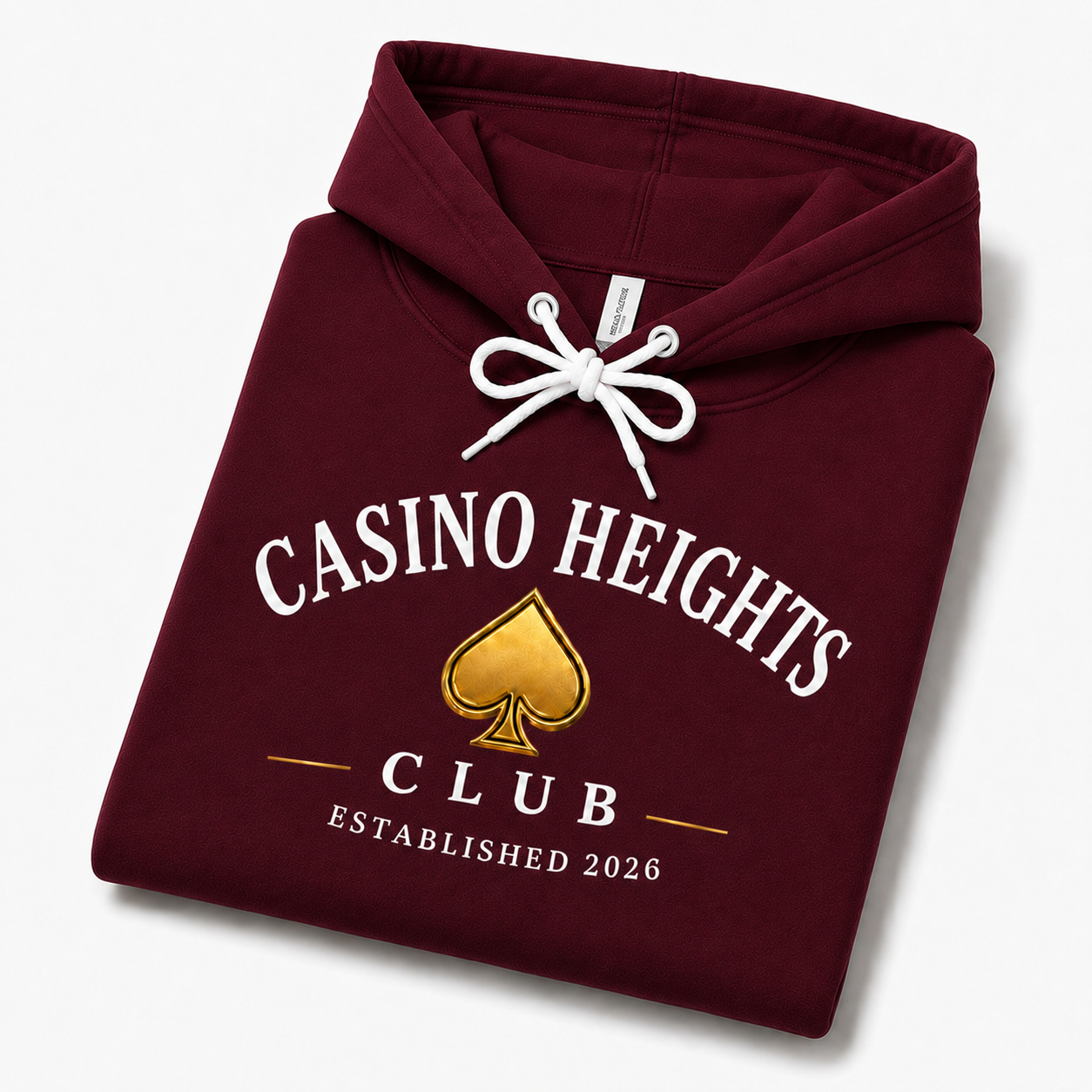 Maroon Casino Heights Club Hoodie